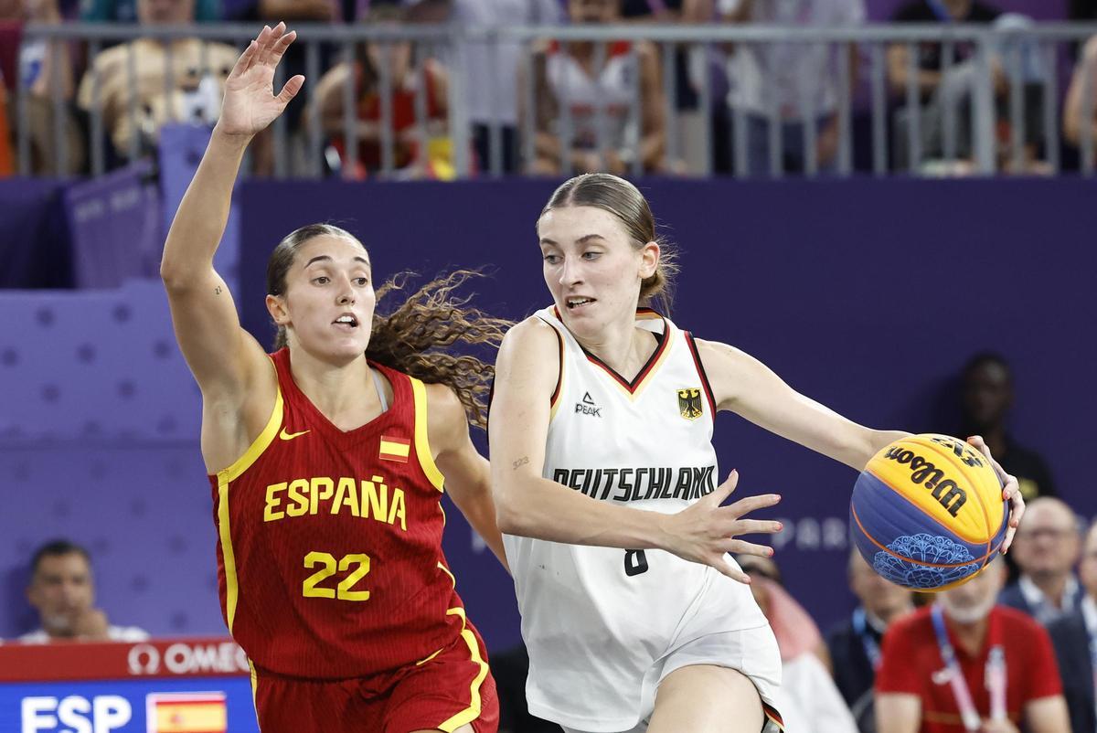 Baloncesto o3x3 final femenina Juana Cmailión, durante la final contra Alemania