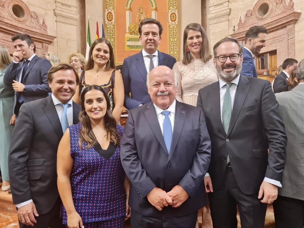 Diputados andaluces del PP por Córdoba, en la constitución del Parlamento.