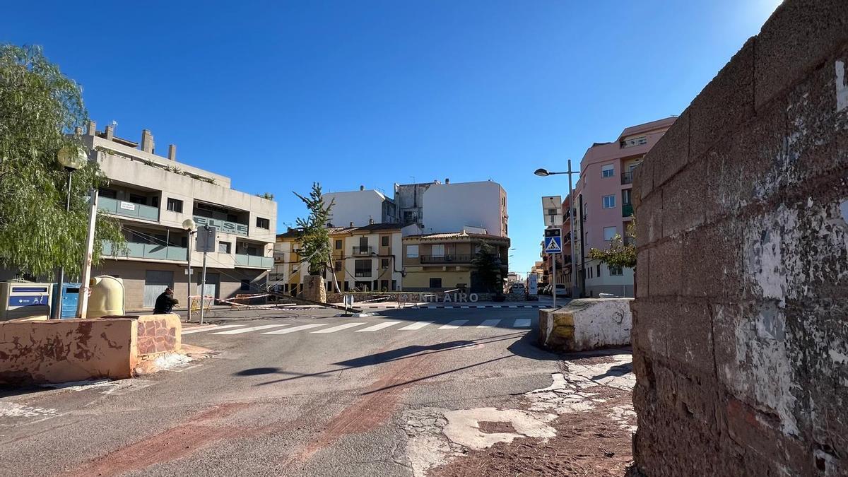 Vista del acceso tras la apertura parcial esta mañana.