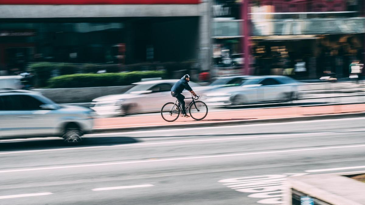 Imatge d'arxiu d'un ciclista