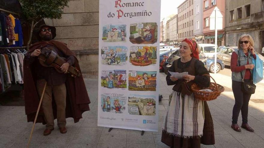 El &quot;cantar de cego&quot; en el entorno de Vista Alegre, en Vilagarcía. // Noé Parga