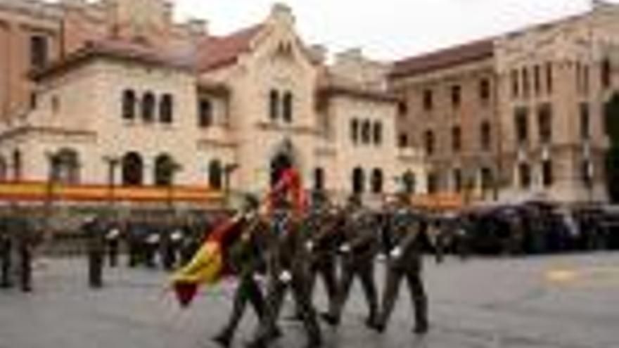 Una jura de bandera a la caserna del Bruch de Barcelona, en una imatge d&#039;arxiu.