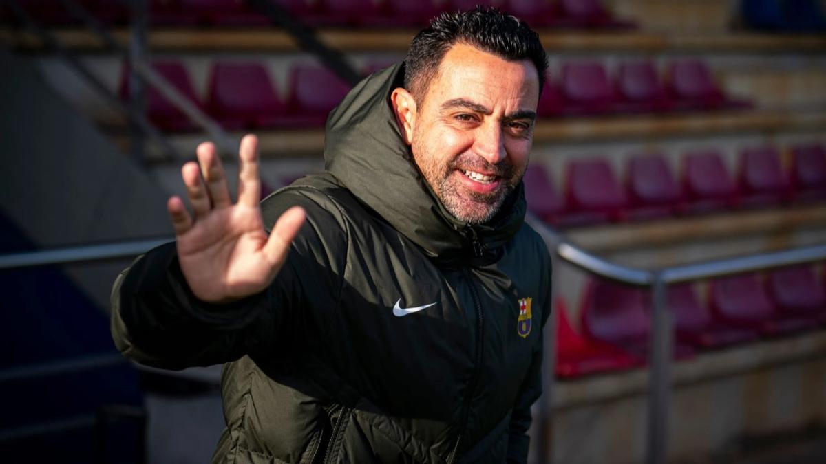 Xavi, en un entrenamiento del Barça en la ciudad deportiva de Sant Joan Despí.