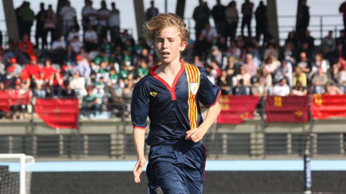 Adrian Simons, con la selección catalana