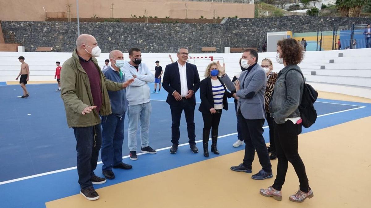 Inauguración del polideportivo de San Andrés, en Santa Cruz de Tenerife.