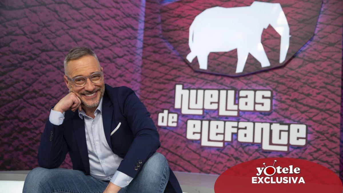 Goyo González en el plató de 'Huellas de elefante'