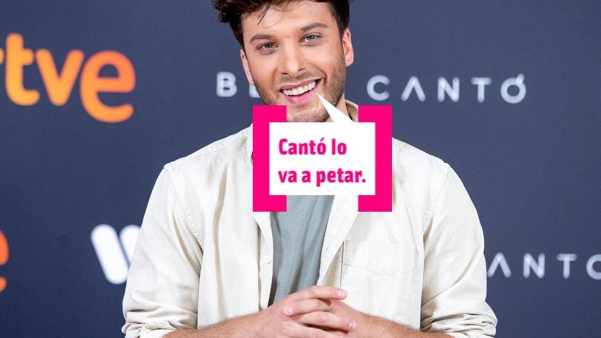 Blas Cantó en el photocall promocional de Eurovisión 2021