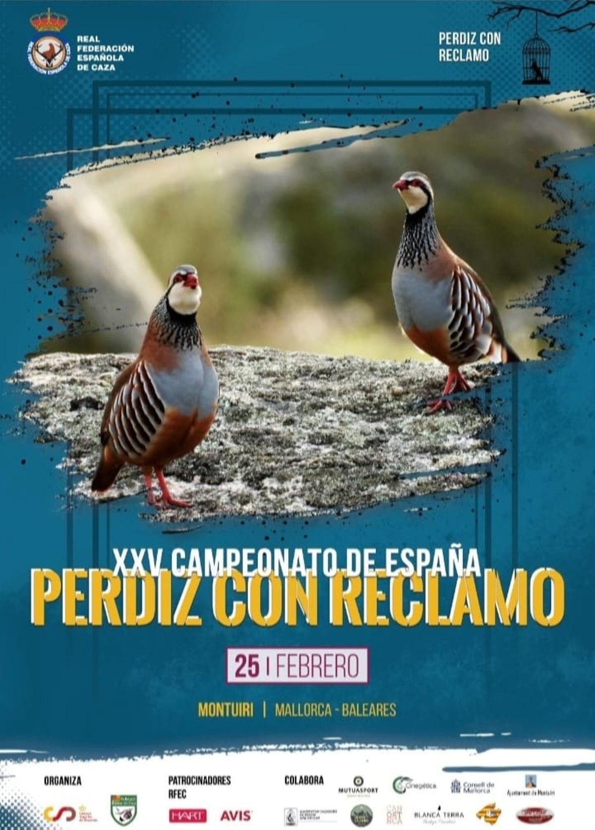 CARTELL DE SA PERDIU. Caza. Campeonato de España de perdiz con reclamo