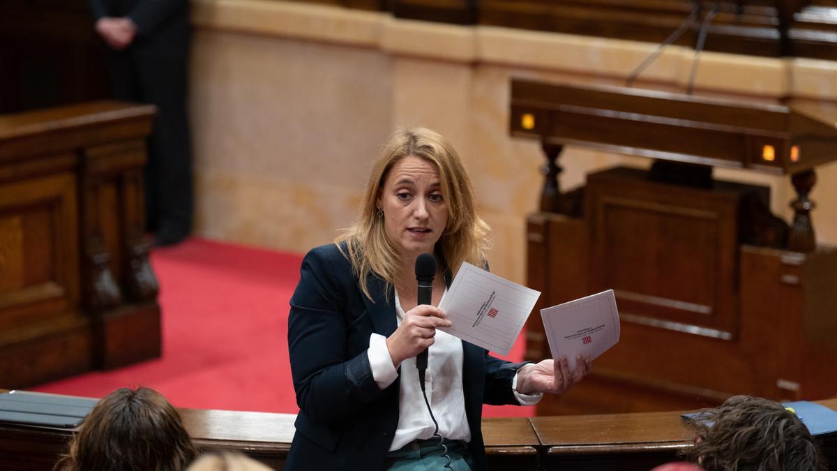 La 'consellera' Natàlia Mas en el Parlament