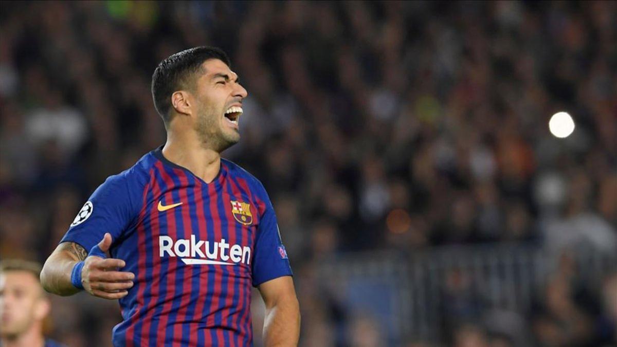 Suárez, jugador del Barcelona