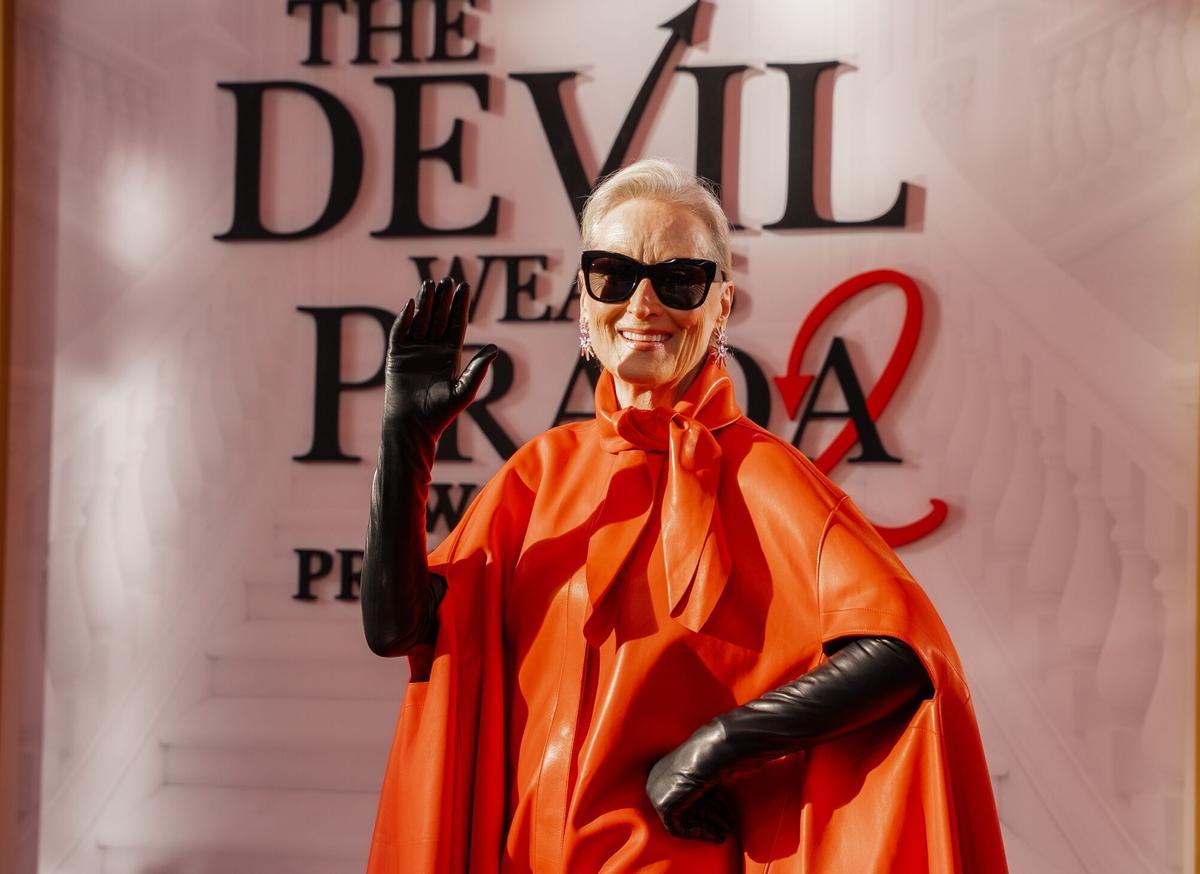 New York (United States), 21/04/2026.- US actress Meryl Streep arrives for the world premiere of 20th Century Studios’ film The Devil Wears Prada 2 in New York, New York, USA, 20 April 2026. (Nueva York) EFE/EPA/Olga Fedorova