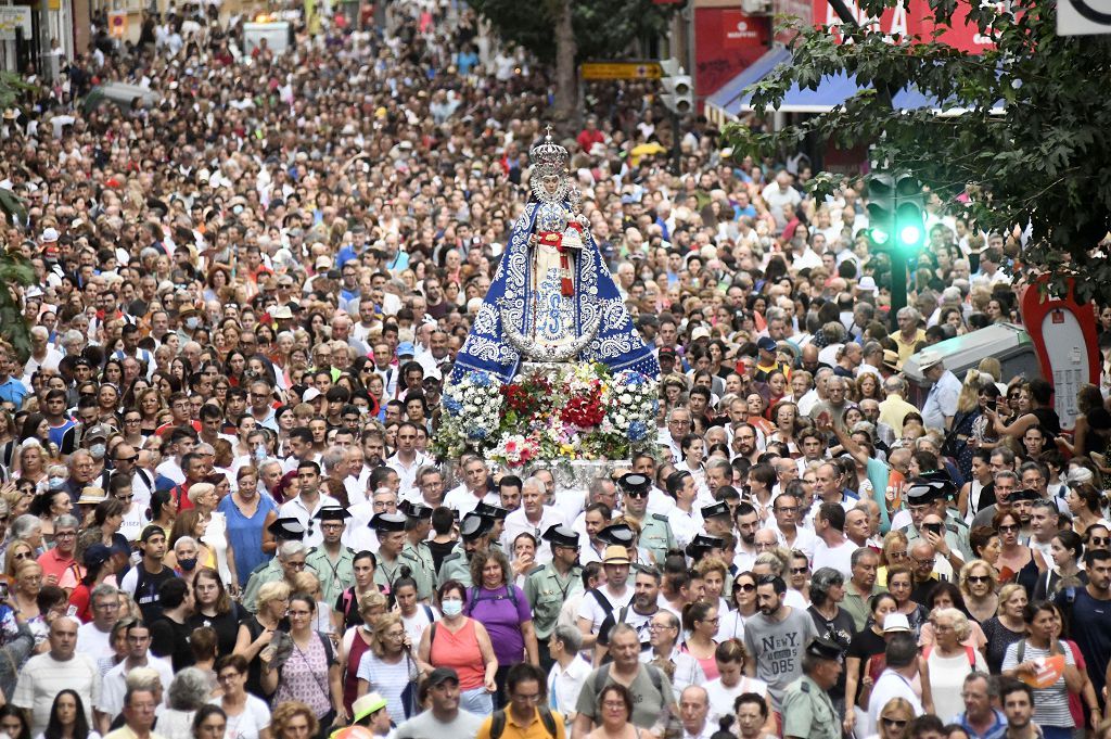 Romería de Murcia: Misa previa y primer tramo del recorrido