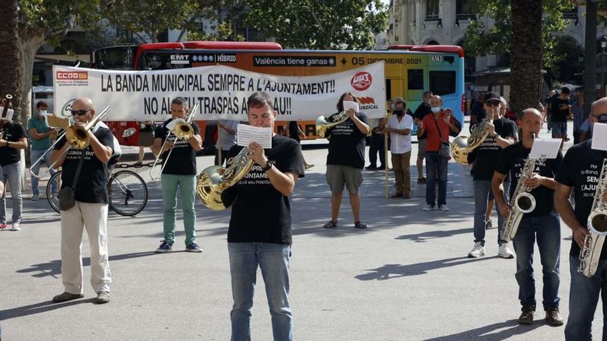 Una de las protestas de la Banda Municipal de València.