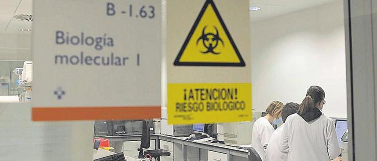 Laboratorio de Microbiología del HUCA, donde se detectaron las subvariantes del virus de origen desconocido. | Fernando Rodríguez