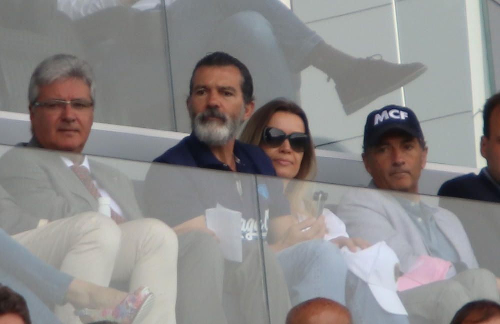 Antonio Banderas acude al Málaga - Valencia