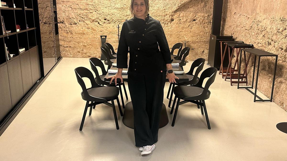 Sandra Jorge en el restaurante