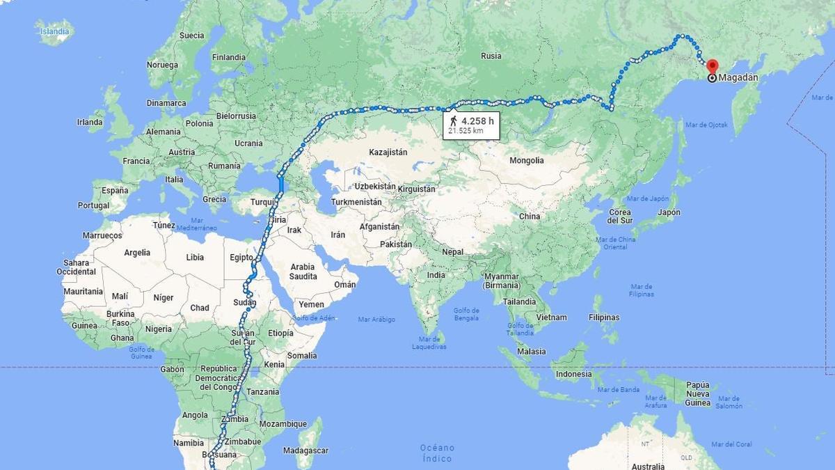 La ruta a pie más larga del mundo: 3 años de viaje, 22.000 kilómetros y más  de 17 países - Viajar