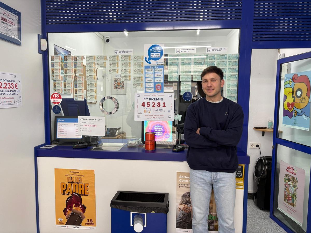 Javier Puerta, en su administración de Maspalomas.