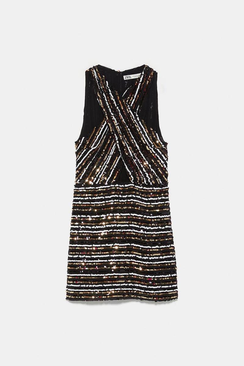 Vestido escote cruzado de Zara (precio: 39,95 euros)