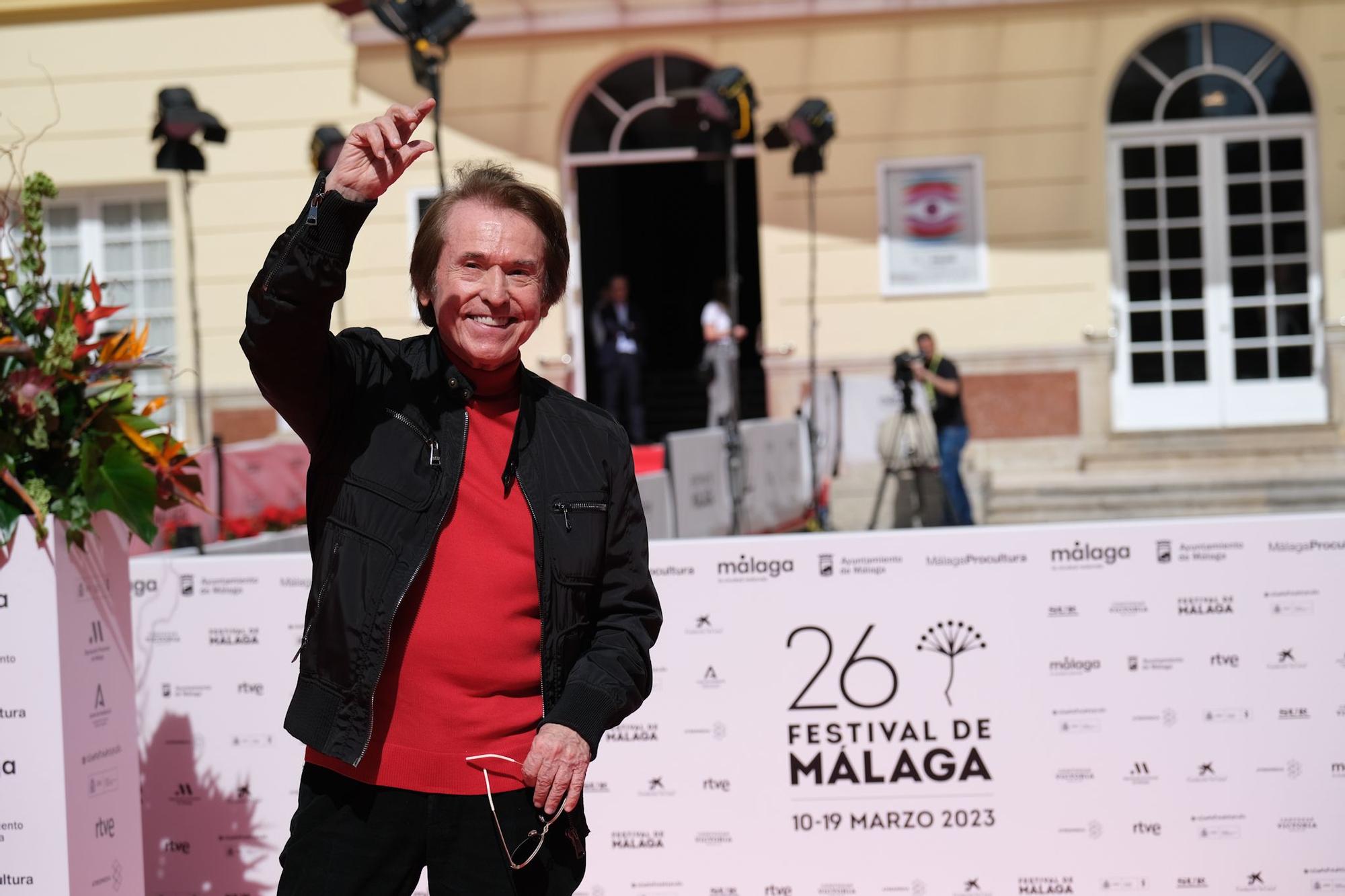 Raphael, en Málaga para recibir la biznaga Ciudad del Paraíso del Festival de Cine