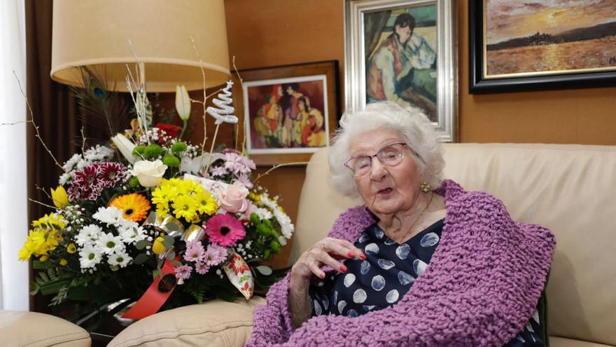Marina Aller, la abuela de Oviedo, fallece a los 106 años en casa y rodeada de los suyos