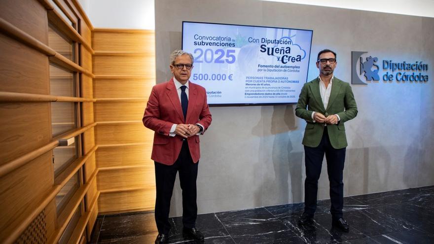 La Diputación de Córdoba dará ayudas de hasta 3.000 euros para nuevos proyectos de autónomos