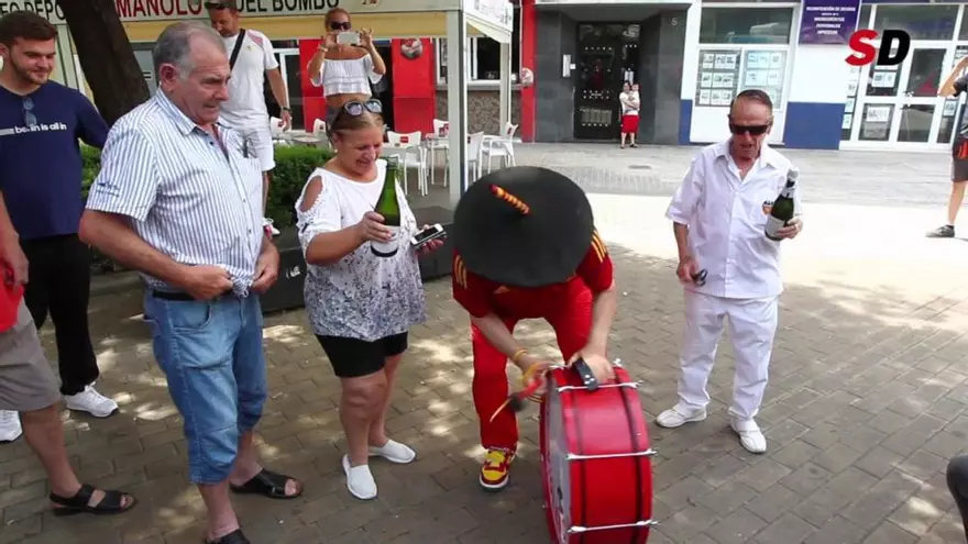 "Sí, sí, sí, el bombo ya está aquí"