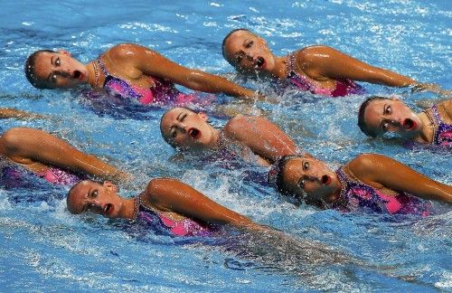 Las pruebas de salto y de natación sincronizada en el Mundial de Kazán dejan estampas espectaculares