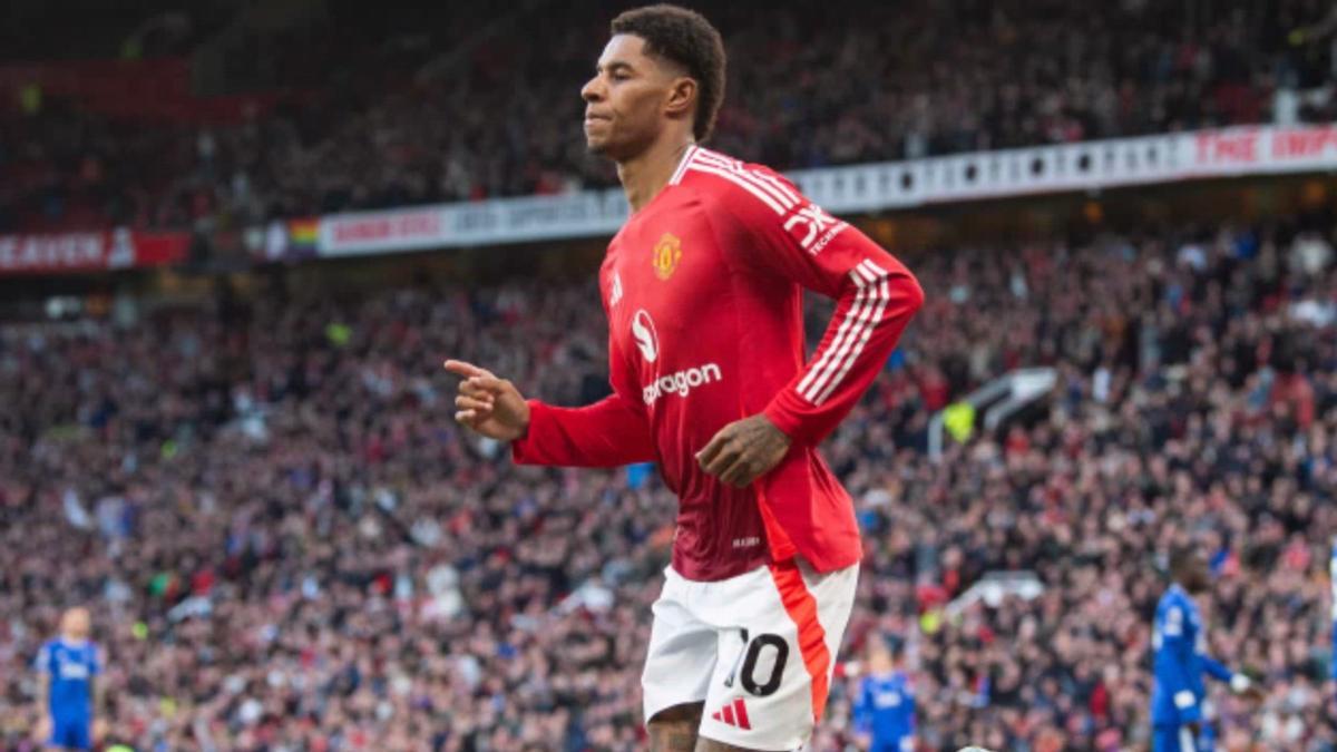 Marcus Rashford, en un partido con el Manchester United. Marcus Rashford, en un partido con el Manchester United.