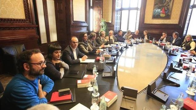 Reunión de la Junta de Portaveus del Parlament, este lunes.