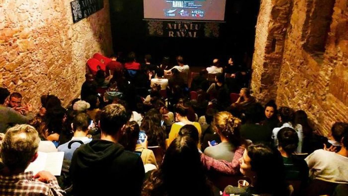 Una proyección en el Ateneu del Raval, en Barcelona.