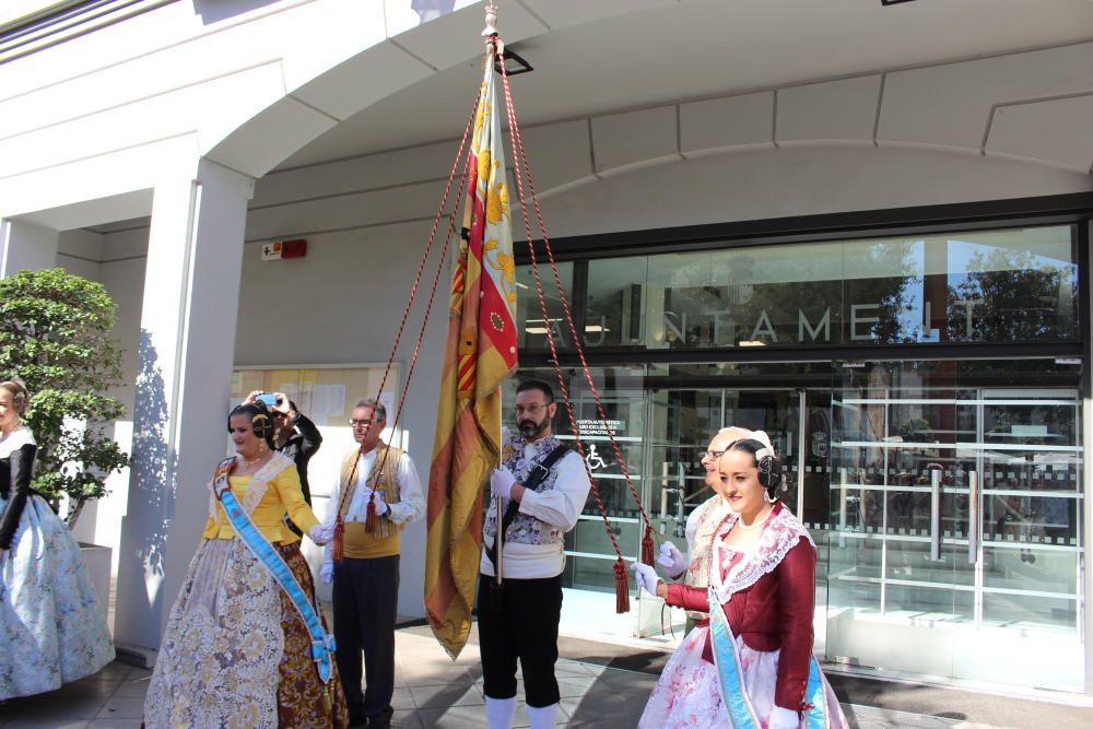 Homenaje a la Senyera de las fallas de Quart y Xirivella