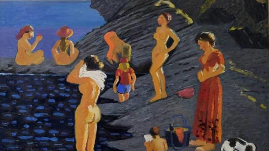 Curós va pintar ambients de la Costa Brava, on va viure temporades.