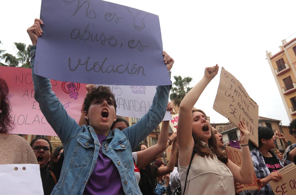 Manifestación en Málaga contra la sentencia de la Manada