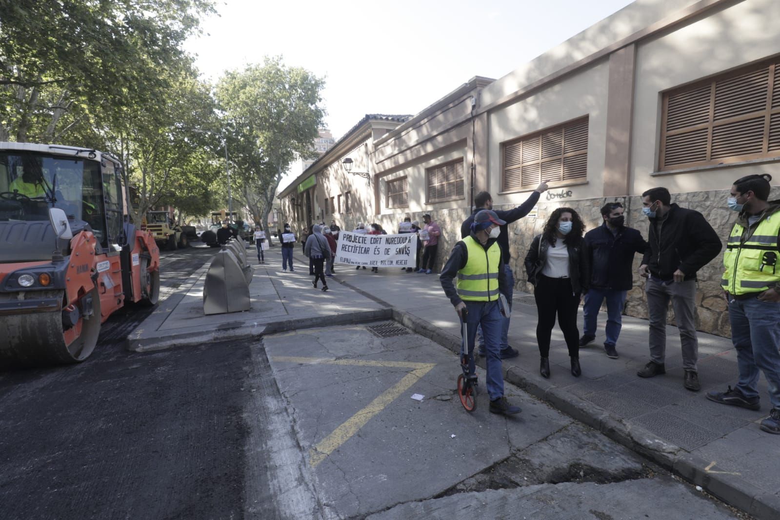 Obras en Pere Garau con protestas por Nuredduna