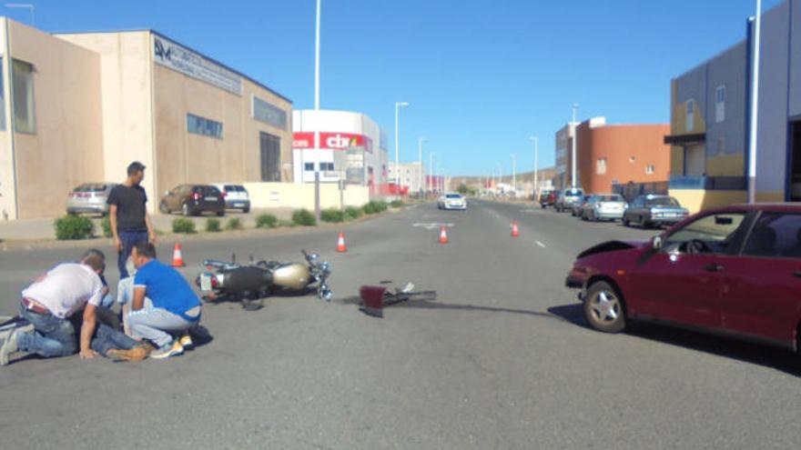 Accidente en la zona industrial de Arinaga