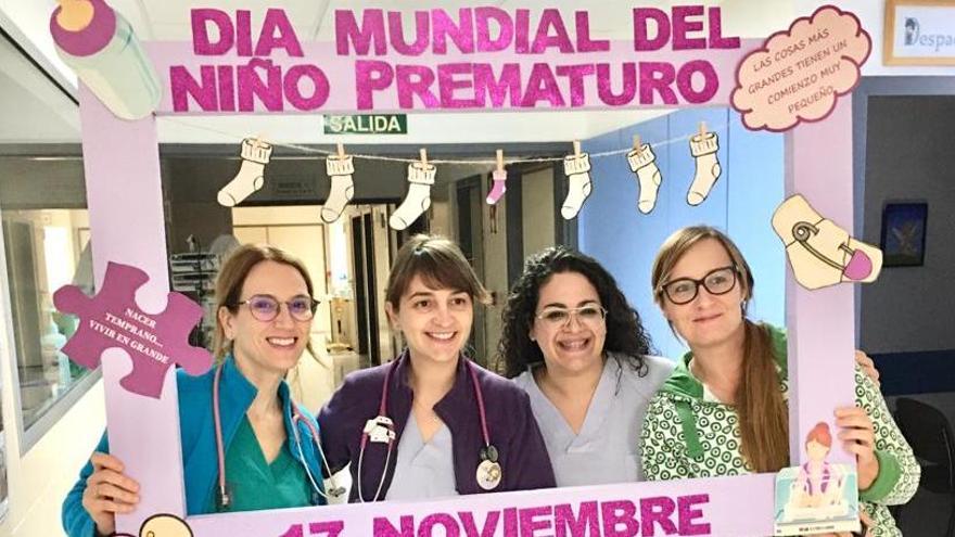 Personal del Hospital han celebrado el día del niño prematuro