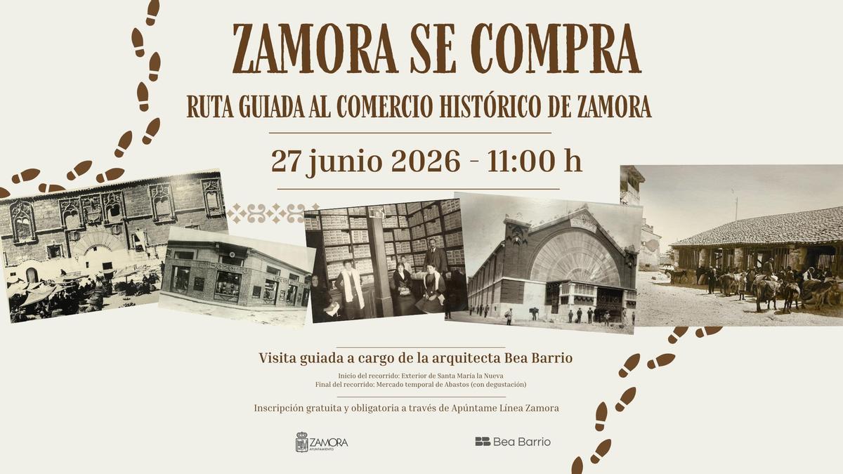 Cartel de la visita guiada gratuita.