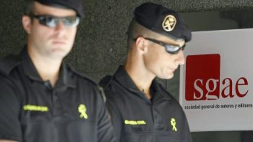 La Guardia Civil registra en Madrid la sede de la SGAE