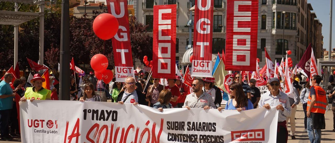 Manifestación del 1 de mayo en Zamora.