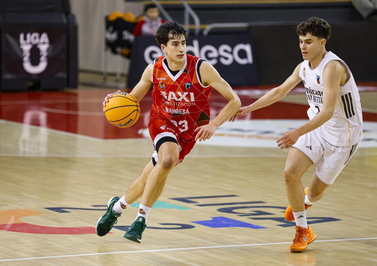 Lucas Sánchez, durant el partit contra el Reial Madrid de fa només nou dies