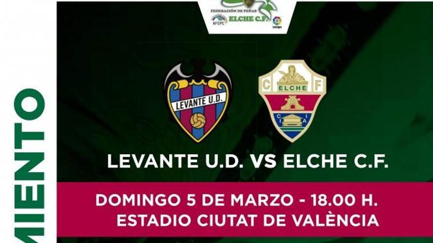 La afición del Elche animará a su equipo en el &quot;Ciutat de València&quot;