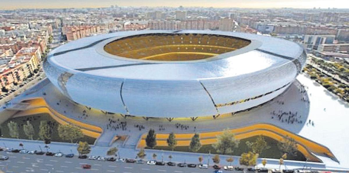 Proyecto de Amadeo Salvo para el nuevo Mestalla