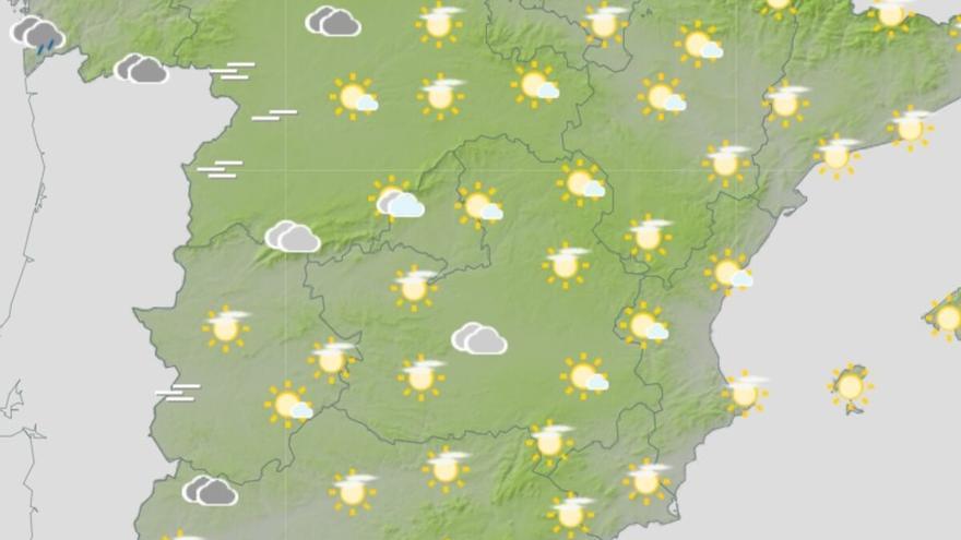Las temperaturas máximas en Extremadura oscilan entre los 16 y 18 grados