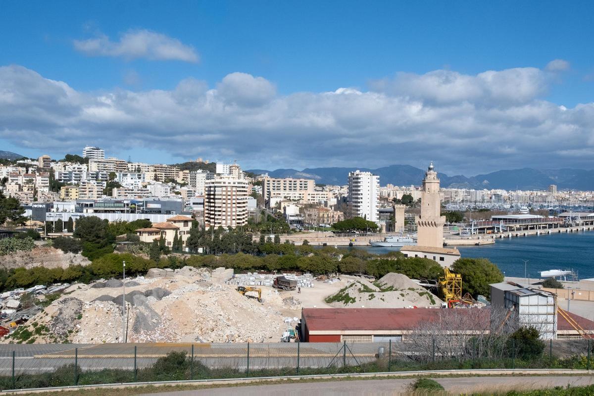 Emplazamiento entre Portopí y el Castillo de San Carlos donde se ubicará la planta de residuos líquidos