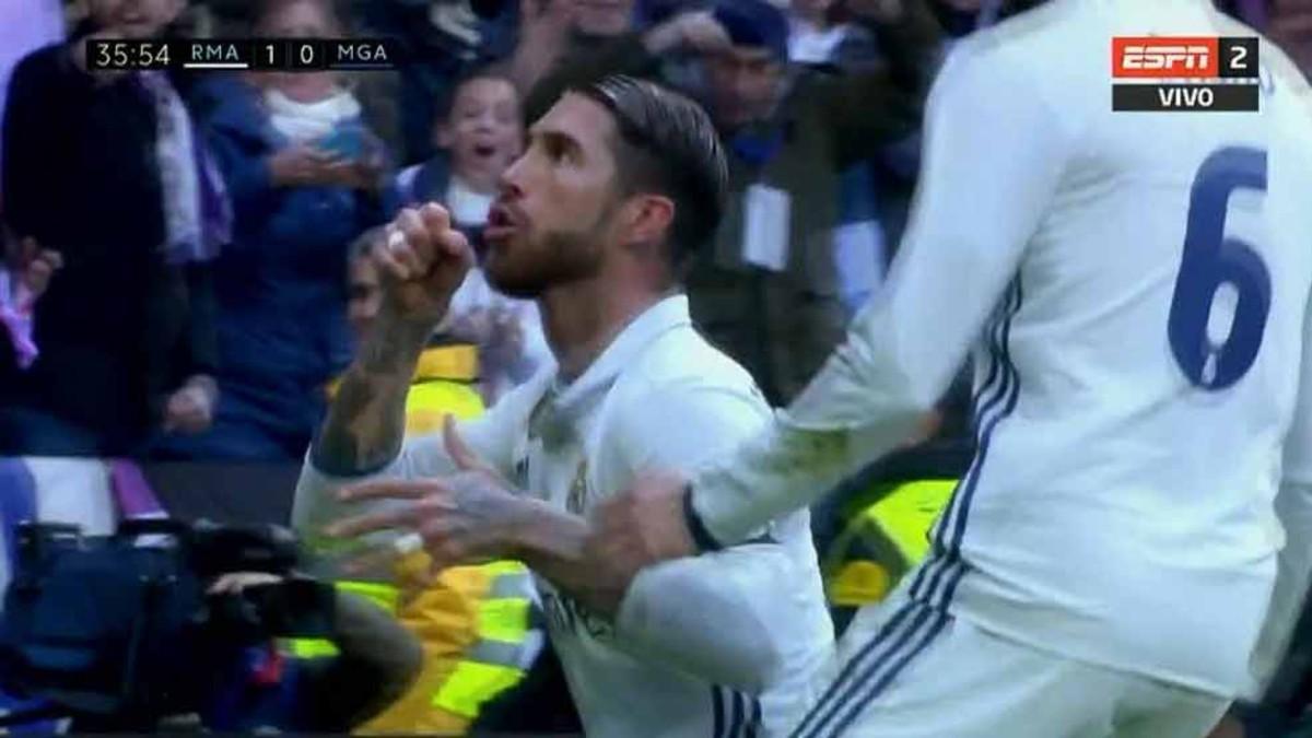 Sergio Ramos celebró sus dos goles