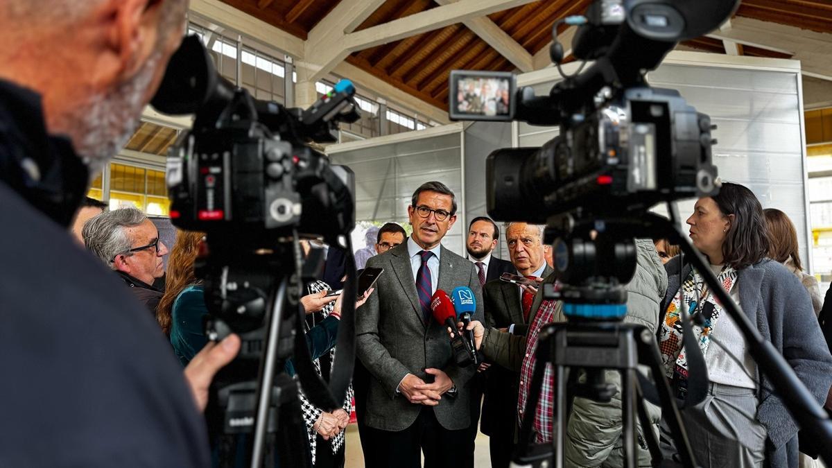 El consejero de Industria, Energía y Minas de la Junta de Andalucía, Jorge Paradela, atiende a los periodistas.