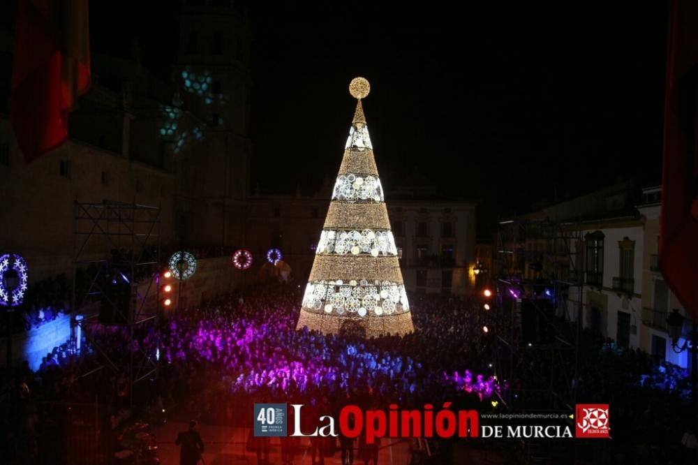 Encendido de luces de Navidad en Lorca