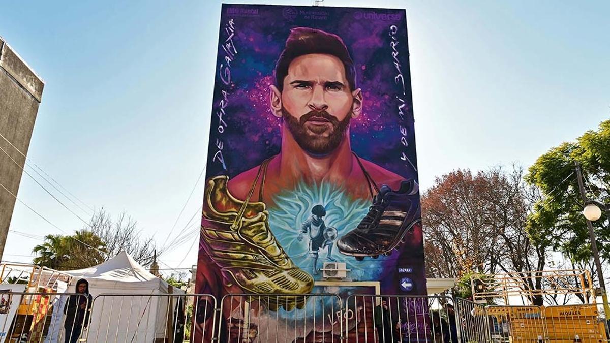 Mural dedicado a Messi en Rosario. Mural dedicado a Messi en Rosario.