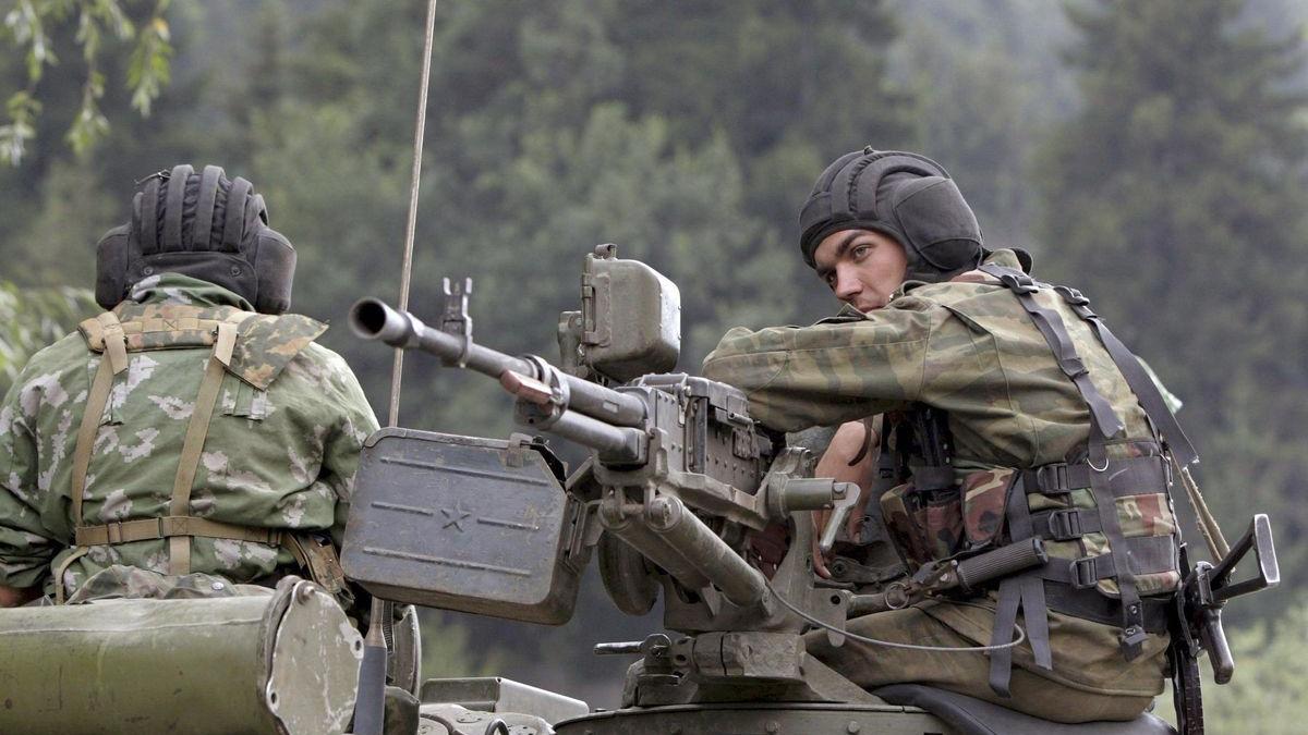 Soldados rusos durante la invasión de Georgia en 2008.